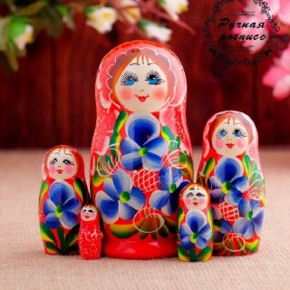 Матрешка «Сударушка» красное платье купить
