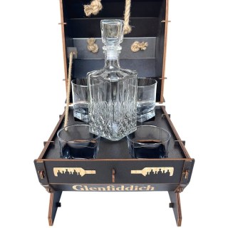 Мини бар бочка «Time to Drink Box» 4 стакана для виски, штоф купить