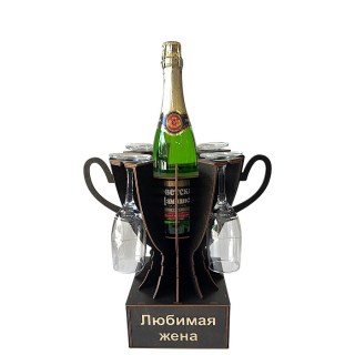 Мини‑бар Кубок «Любимая жена» с бокалами фото