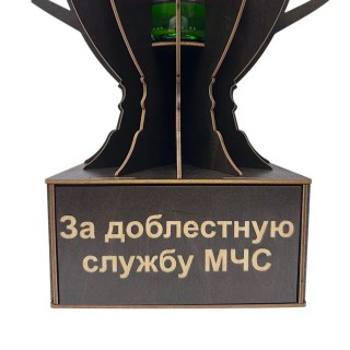 Мини‑бар Кубок «За доблестную службу в МЧС» с рюмками фото
