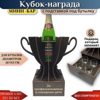 Мини‑бар Кубок «За профессионализм в пожарном деле» с рюмками Минск +375447651009