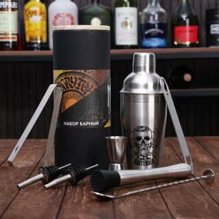 Премиальный набор бармена в тубусе «Bartender» 8 предметов купить