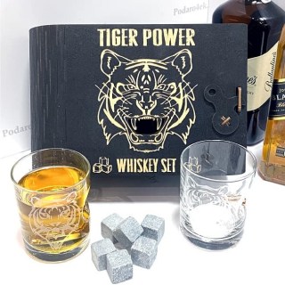 Набор для виски непробиваемый «TIGER POWER» стаканы с пулей купить