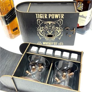 Набор для виски на 2 персоны «TIGER POWER» стаканы с пулями купить