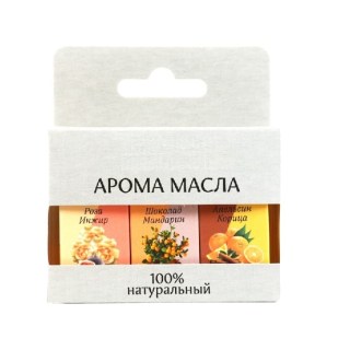 Набор эфирных масел «Роза-инжир, шоколад-мандарин, апельсин-корица» купить