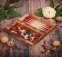 Набор игр в деревянной шкатулке: шашки+нарды купить в Минске +375447651009
