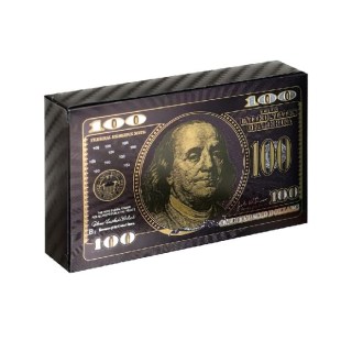 Набор игральных карт для покера «100 долларов» black фото