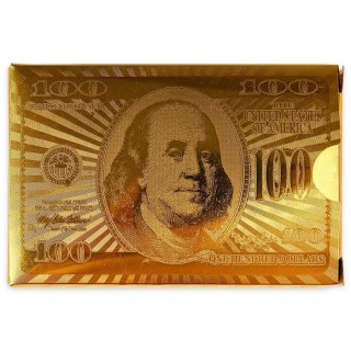Набор игральных карт для покера «100 долларов» gold фото
