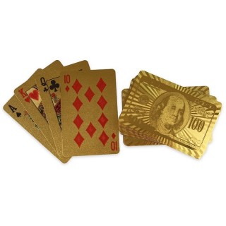 Набор игральных карт для покера «100 долларов» gold купить