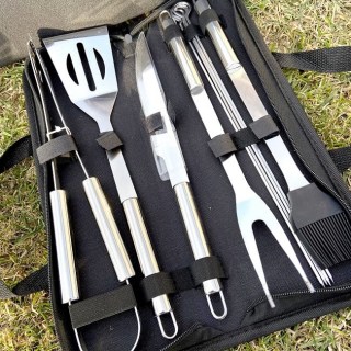 Набор инструментов для барбекю «BBQ» 9 предметов в сумке фото