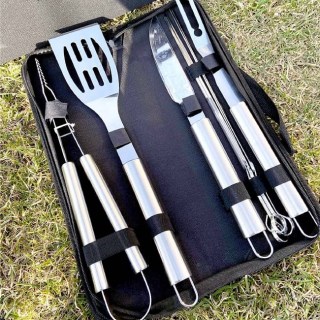 Набор инструментов для барбекю в сумке «BBQ» 8 предметов фото
