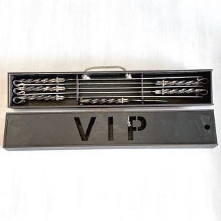 Набор кованых шампуров в кейсе «VIP» + нож купить