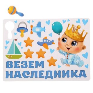 Набор магнитов на авто «Везем наследника» 12 элементов купить