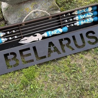 Набор шампуров в чемодане BELARUS «Голубой муар» 6 предметов фото