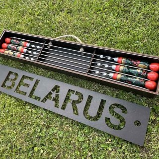 Набор шампуров в чемодане BELARUS «Царская роспись» 6 шт. фото