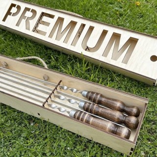 Набор шампуров в кейсе «PREMIUM» 6 штук фото