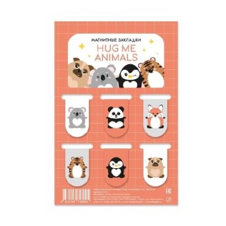 Набор закладок в книгу «Animals» магнитные 6 шт. микс купить
