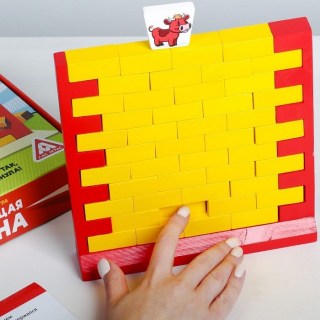 Настольная игра «Падающая стена» 44 бруска  фото
