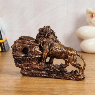 Настольные часы статуэтка «Лев на скале» фото