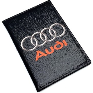 Обложка для автодокументов «AUDI» натуральная кожа фото