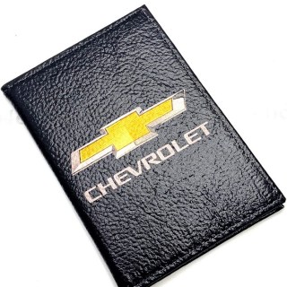 Обложка для автодокументов «Chevrolet» натуральная кожа купить