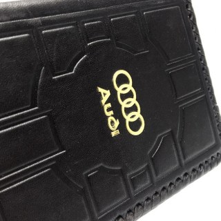 Обложка на автодокументы «AUDI» кожаная фото