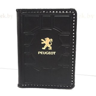 Обложка на автодокументы «PEUGEOT» кожаная купить