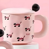 Оригинальная кружка «Котенок» с крышкой и ложкой 370 мл Минск +375447651009