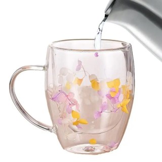 Оригинальная кружка с двойными стенками «Lovely flowers» 350 мл фото