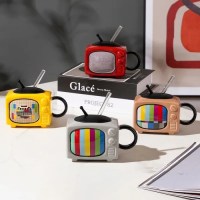 Оригинальная кружка с трубочкой «Телевизор» цвет: микс Минск +375447651009