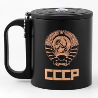 Оригинальная термокружка с компасом «СССР» с крышкой Минск +375447651009