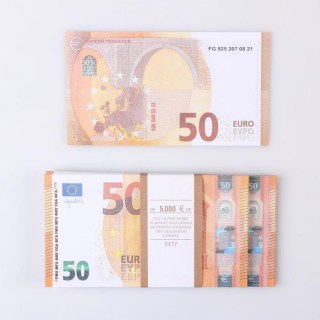 Сувенирные деньги пачка купюр 50 евро (бутафорские деньги) фото
