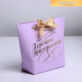 Пакет горизонтальный «Хорошего настроения» 14 х 17 х 7 см купить