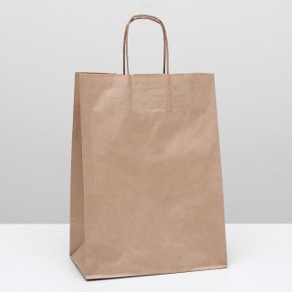 Пакет подарочный крафт 26 × 15 × 35 см купить