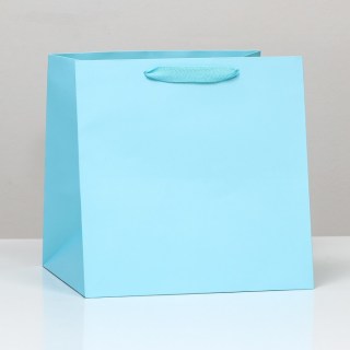 Пакет подарочный квадратный «BLUE» 30 х 30 х 30 см купить