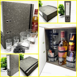 Папка-бар «Office Party» с набором для виски купить