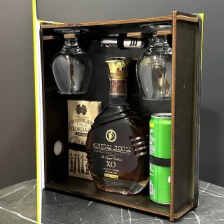 Папка-бар «Office Party» с коньячными бокалами и мультитулом фото