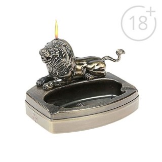 Пепельница с зажигалкой «Лев» купить