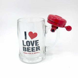 Пивная кружка со звонком «I love beer» 300 мл купить