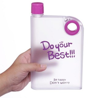 Плоская бутылка для воды «DO your Best» фиолетовая купить