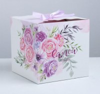 Подарочная коробка «Букет» 18 × 18 × 18 см купить в Минске +375447651009