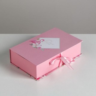 Подарочная коробка-шкатулка «Фламинго» 20 х 12,5 х 5 см купить