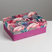 Подарочная коробка «Фламинго» 21 × 15 × 7 см купить в Минске +375447651009
