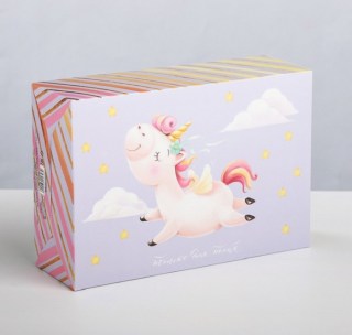 Подарочная коробка «Веселый единорог» 16 × 23 × 7,5 см купить