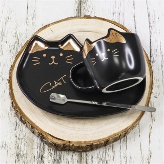Подарочный чайный набор Котик «Черный КОТЭ» на 1 персону купить