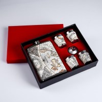 Подарочный набор с фляжкой «Карта мира» 6 в 1 Минск +375447651009