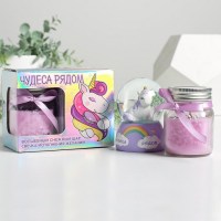 Подарочный набор: аромасвеча+снежный шар «Волшебный Единорог» купить в Минске +375447651009