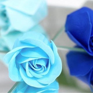 Подарочный набор «Blue shades» мыльные цветы фото
