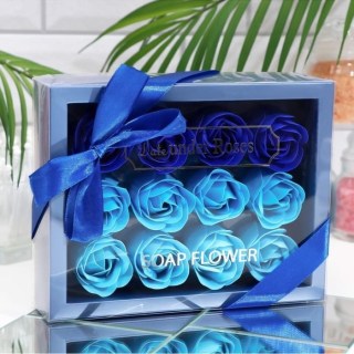 Подарочный набор «Blue shades» мыльные цветы купить