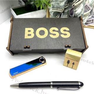 Подарочный набор «BOSS» USB зажигалка+ ручка купить